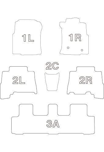 クラッツィオ Clazzio フロアマット 立体タイプ 1台分セット ランドクルーザープラド H25 2013 |9~ 7人乗り NEWラバータイプ ブラック ET0254 5EETC0254K