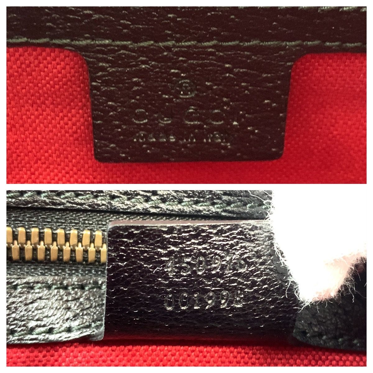 美品 GUCCI グッチ シェリーライン ブラック 黒 ゴールド金具 レザー 