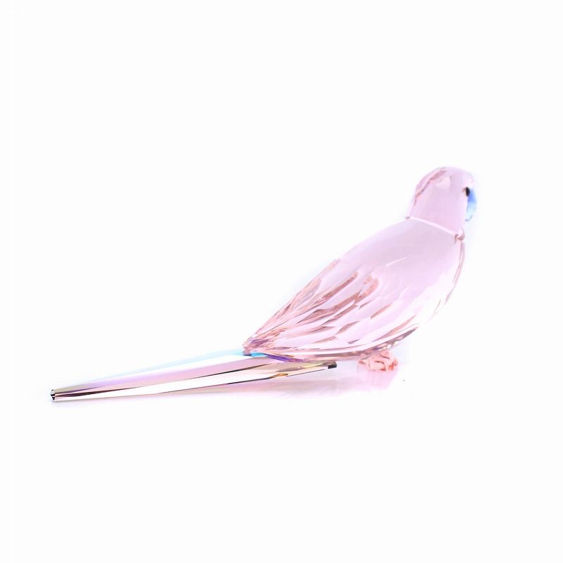 スワロフスキー SWAROVSKI Jungle Beats ピンクのインコ Cha Cha 置物