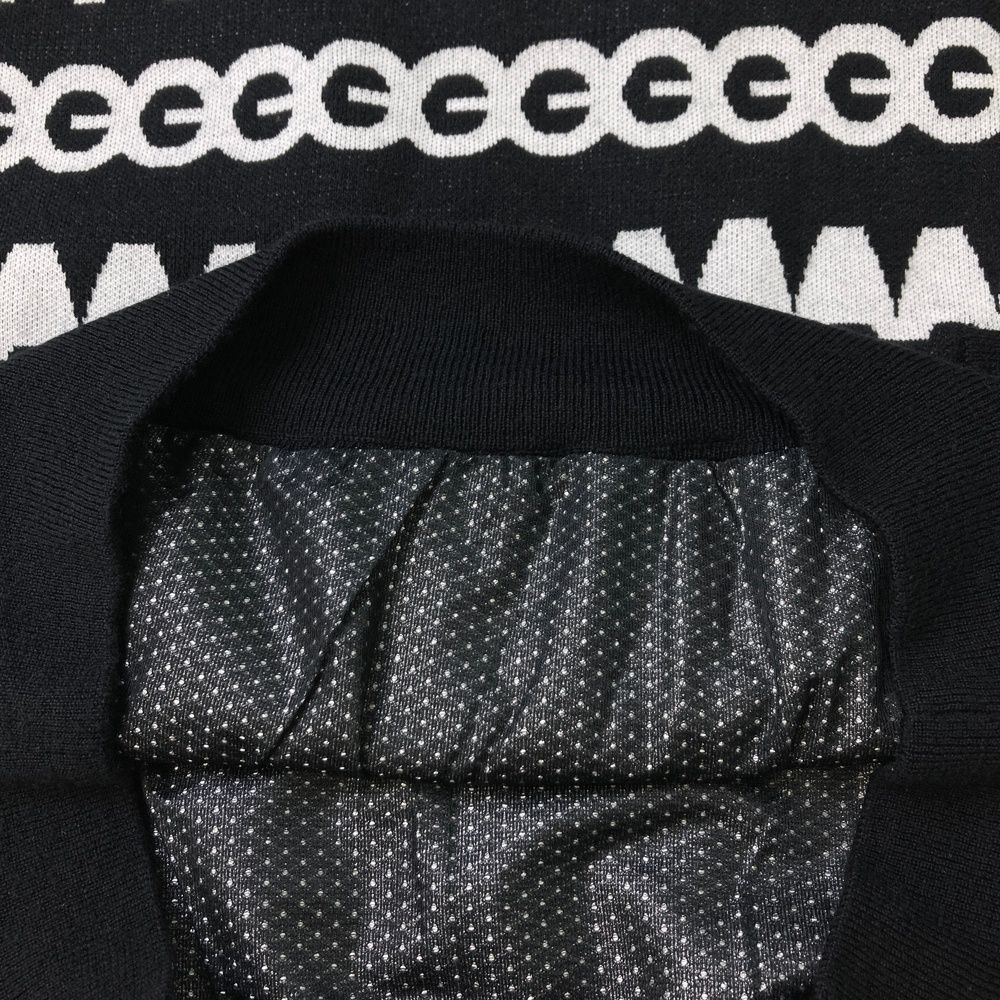 サイズ：1 PEARLY GATES パーリーゲイツ  裏地付 ニットセーター 総柄 ブラック系 [240101478055] ゴルフウェア レディース ストスト サイズ：1 PEARLY GATES パーリーゲイツ 裏地付 ニットセーター