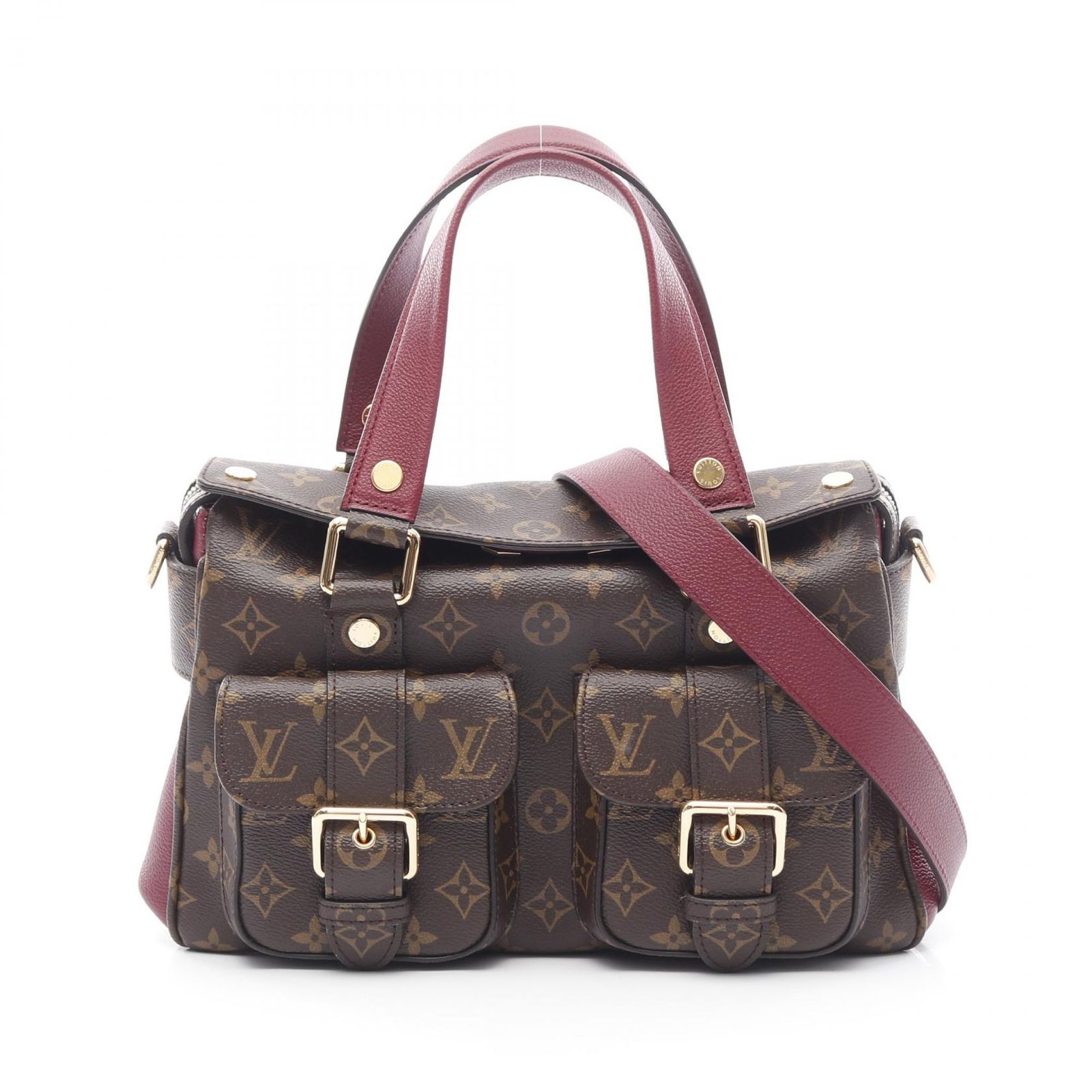 ルイ ヴィトン LOUIS VUITTON ハンドバッグ マンハッタン M43482 レザン PVCコーティングキャンバス レザー マンハッタン レディース Used A