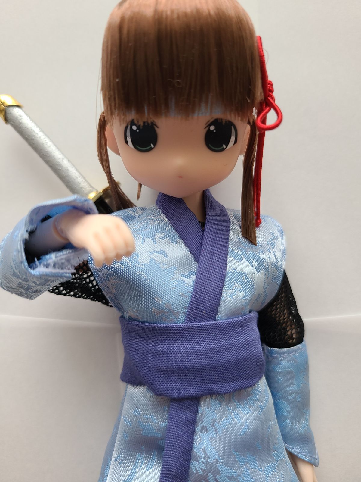 ちっちゃなもこちゃん女忍者装束 青 茶髪 - メルカリ