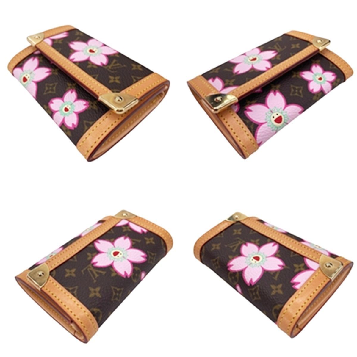 中古】LOUIS VUITTON ルイ・ヴィトン × 村上隆 ポルトモネ・プラ  