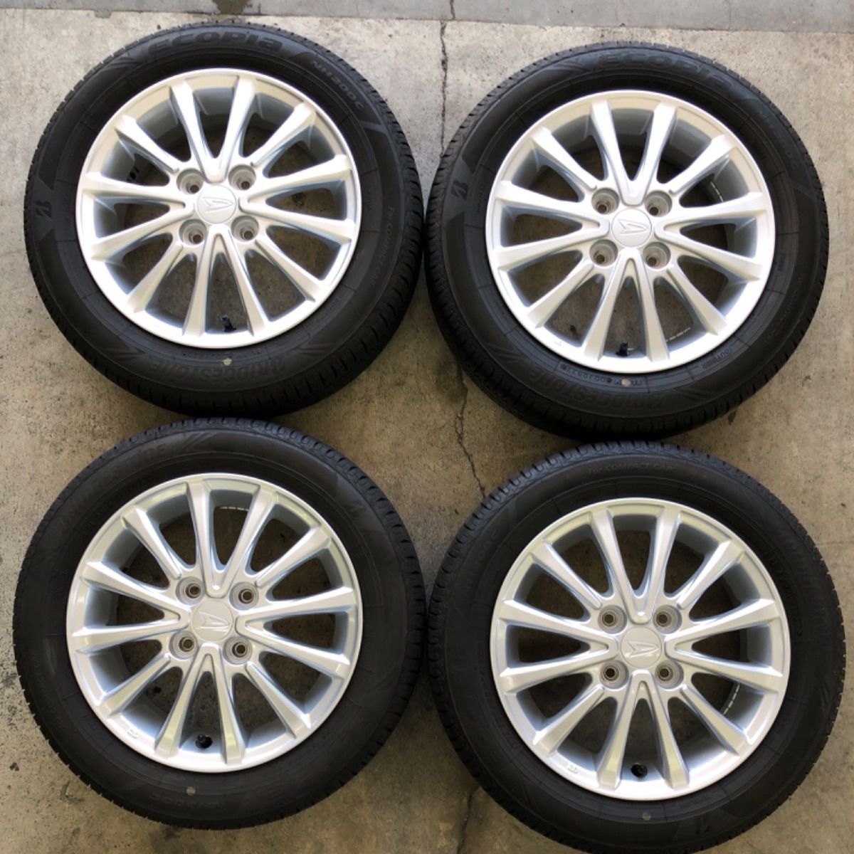 155 65R14 ダイハツ 純正アルミホイール サマータイヤ