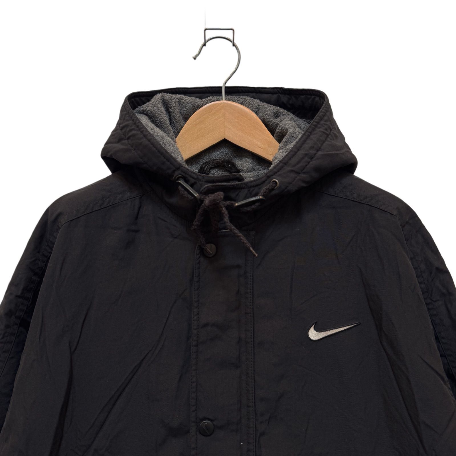 90s NIKE ナイロンジャケット XLサイズ アウター 裏フリース 銀タグ 