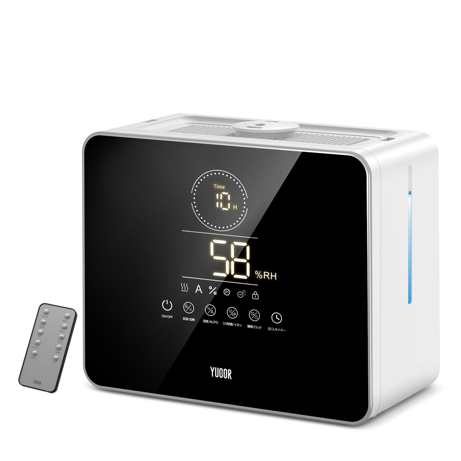 加湿器 大容量 9L 冬モデル-AI知能恒湿-5重除菌 超音波式 加湿器 卓上 ハイブリッド式 アロマ対応 上から注水 最大加湿量600ml|h マイナスイオン 空気清浄 銀イオン抗菌 6段階加湿量調節 加熱式 100℃高温除菌 吹出口360°