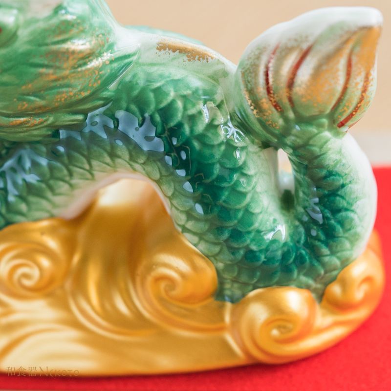 薬師窯 2024年 干支辰 干支 彩絵招福辰（飛龍） 置物 龍 たつ