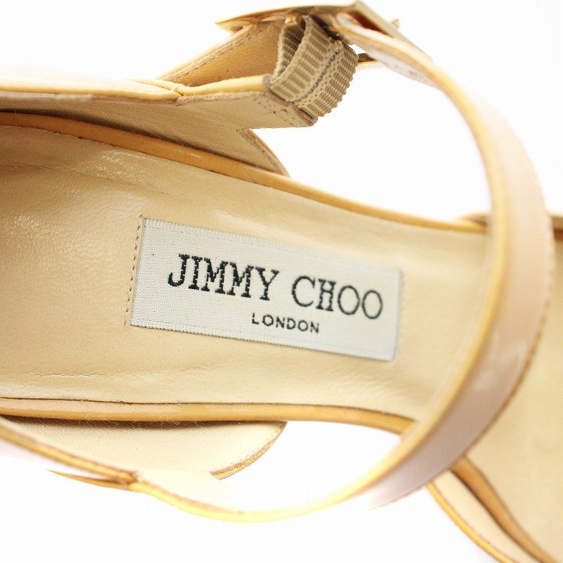 ジミーチュウ JIMMY CHOO パンプス オープントゥ ストラップ