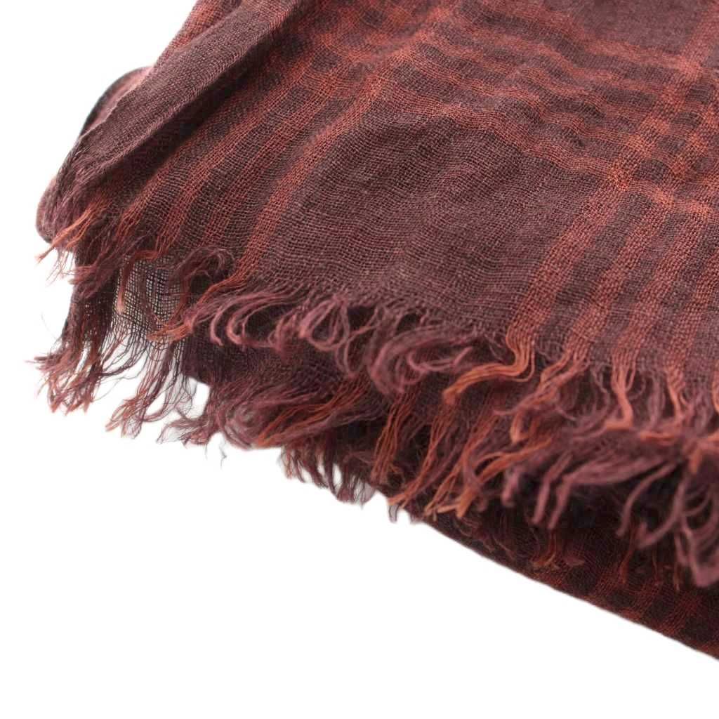 ブルネロクチネリ　ストール　チェック柄　リネン100％　麻　グレー ブルネロクチネリ ストール チェック柄 リネン100％ 麻 グレー