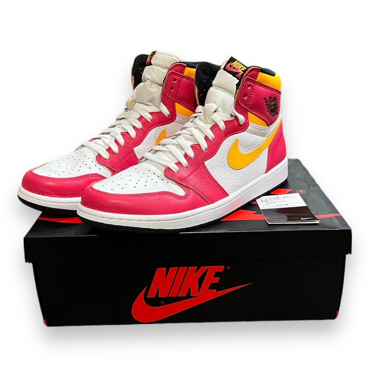 美品 国内正規 NIKE AIR JORDAN 1 RETRO HIGH OG LIGHT FUSION RED
