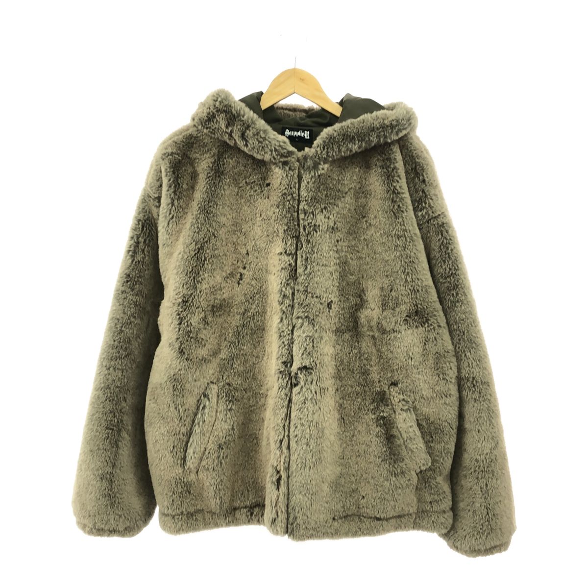 SUPPLIER サプライヤー Faux Fur Hood Jacket Coat フェイクファー 