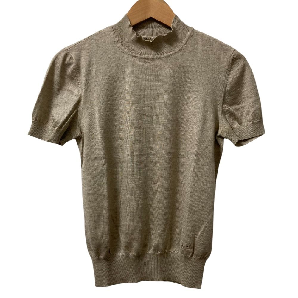 美品 HERMES エルメス カシミヤ シルク ショートスリーブ ニット