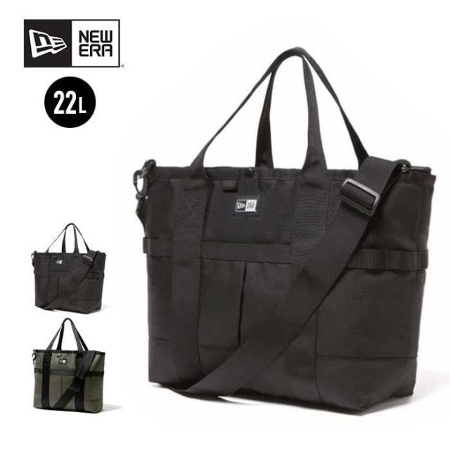 ニューエラ トートバッグ NEWERA TOTE BAG 22L 11404124 2WAY 22L ブラック 撥水 PC収納付き ショルダー兼用 鞄 カバン bag バック 240305