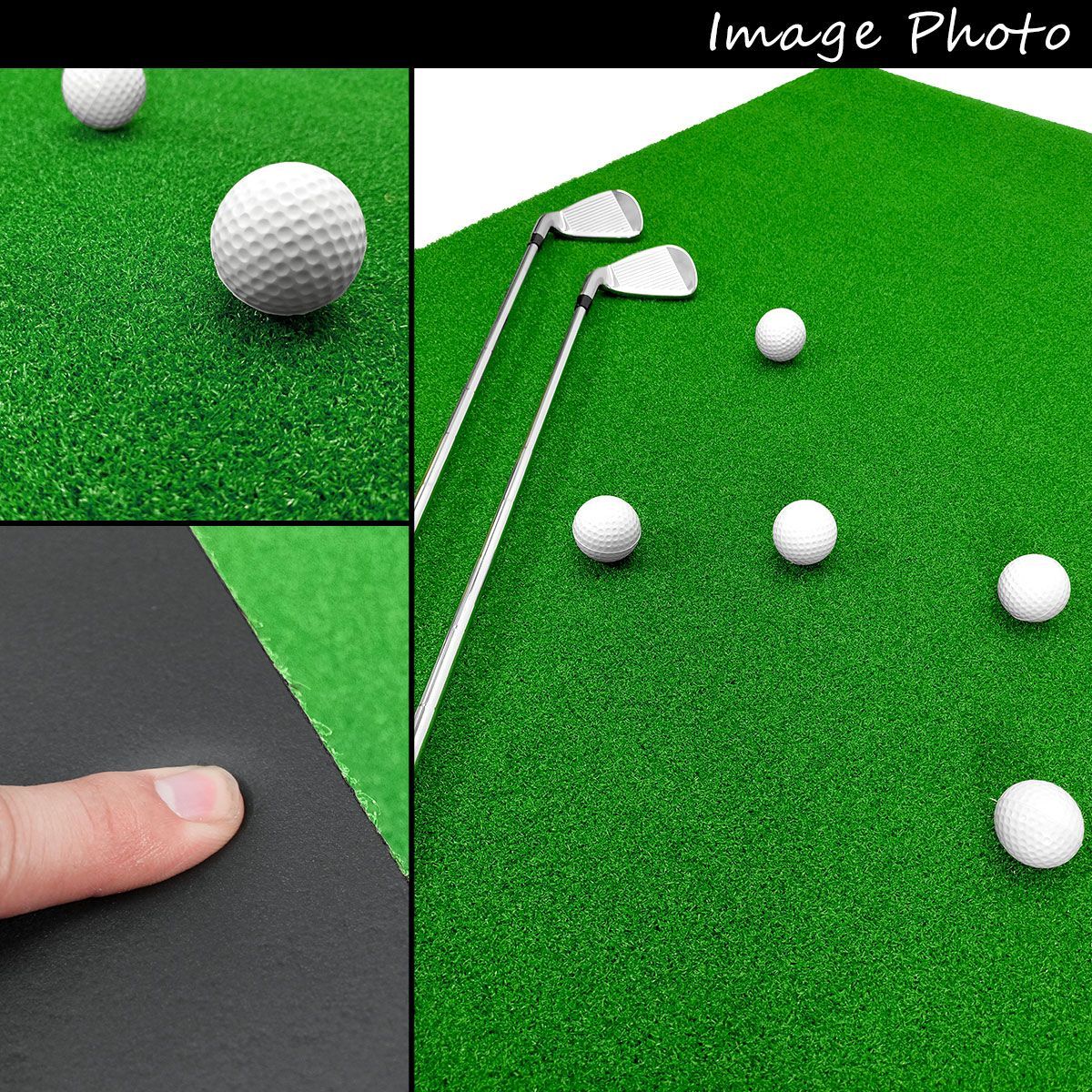 格安 GolfStyle 本格派 ゴルフマット ゴルフ マット 大型 人工芝 プロ 家庭用 室内 屋外 TPR 100×150cm 6穴 単品 適正な