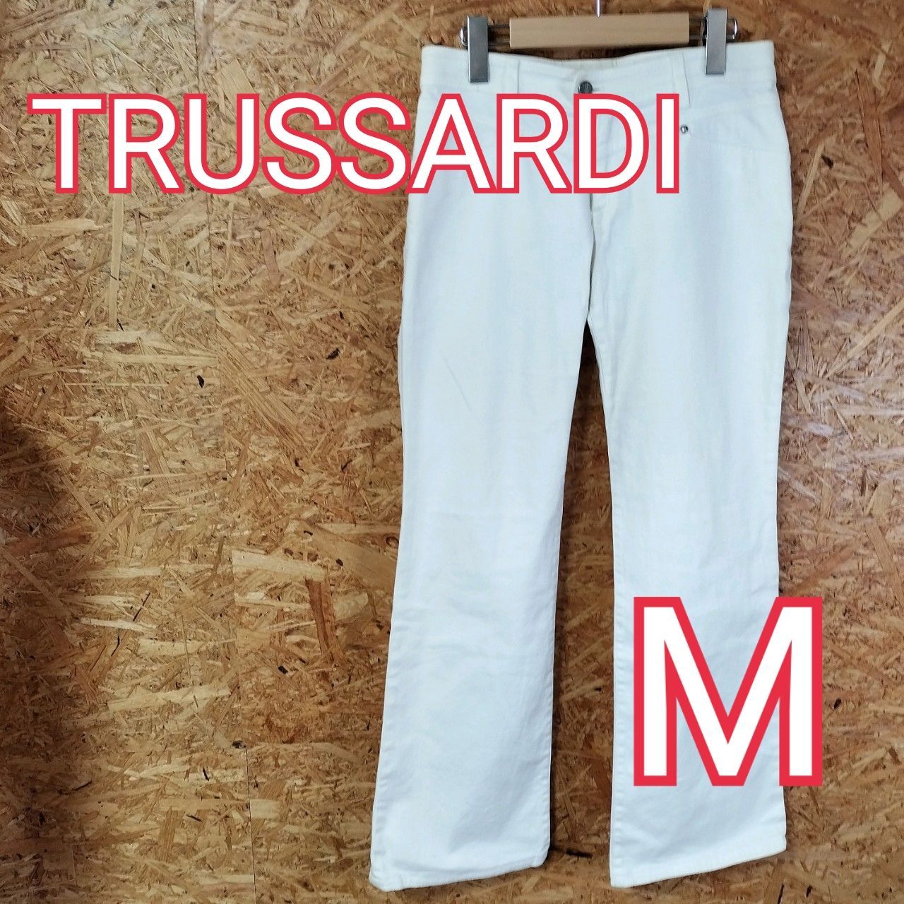 美脚見え！ TRUSSARDI トラサルディ ストレッチ ストレートパンツ