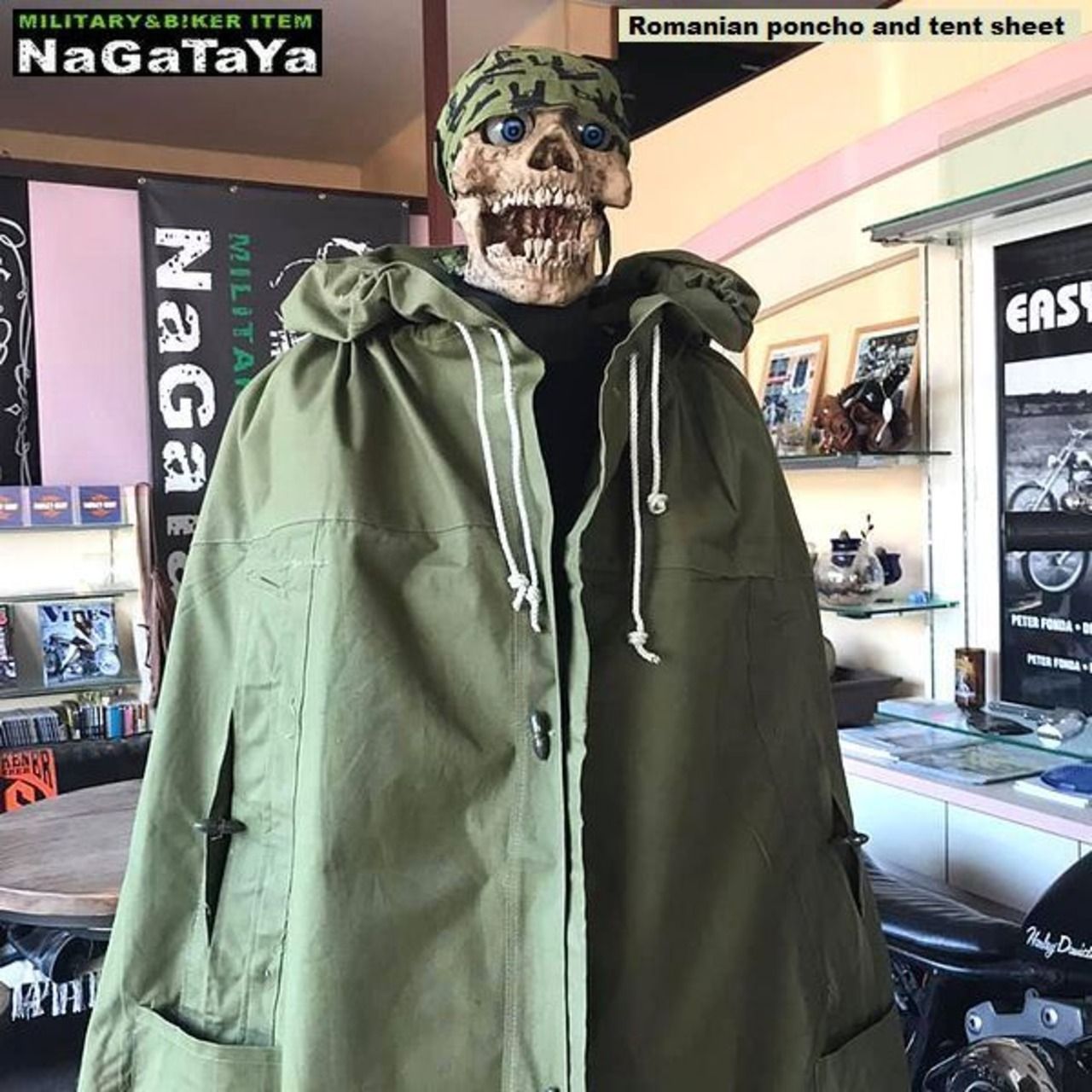 デッドストック 新品 ルーマニア軍放出品 ポンチョ テントシート 