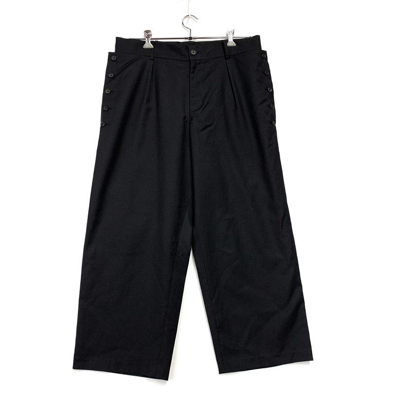 メンズ S YTE サイト WOOL GABARDINE WIDE PANTS UQ-P10-101 ウール ギャバジン ワイドパンツ ボトムス 151-250112-as-20-IZU