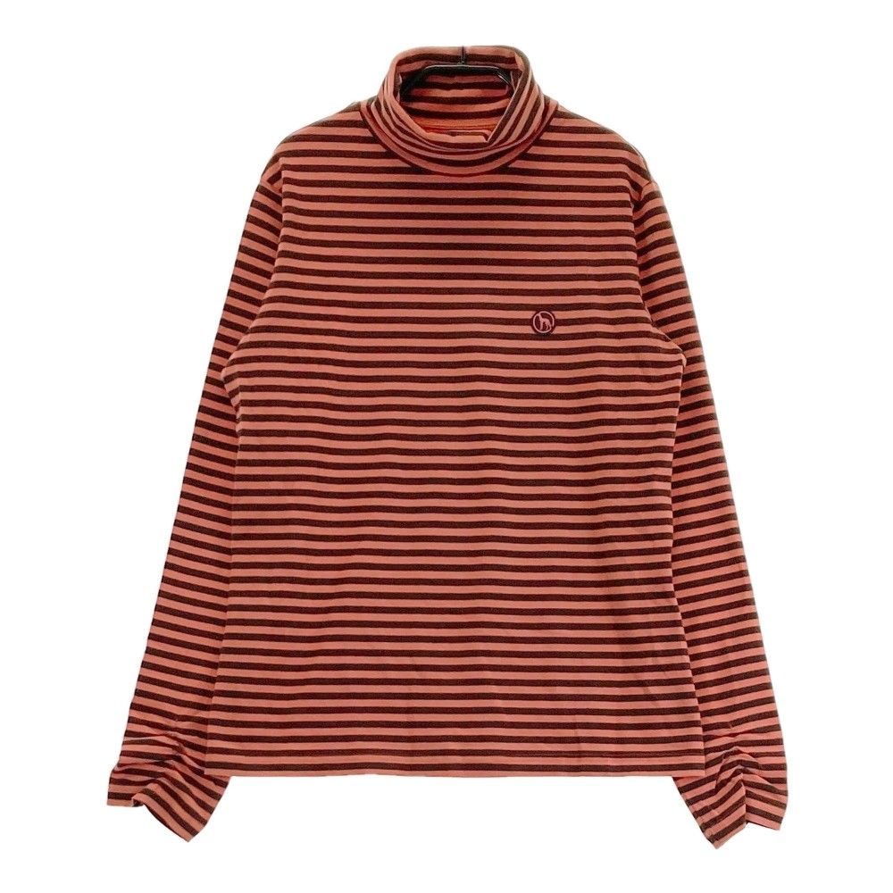 サイズ：38 ADABAT アダバット  タートルネック 長袖Tシャツ ボーダー柄 オレンジ系 [240101342114]# ゴルフウェア レディース ストスト