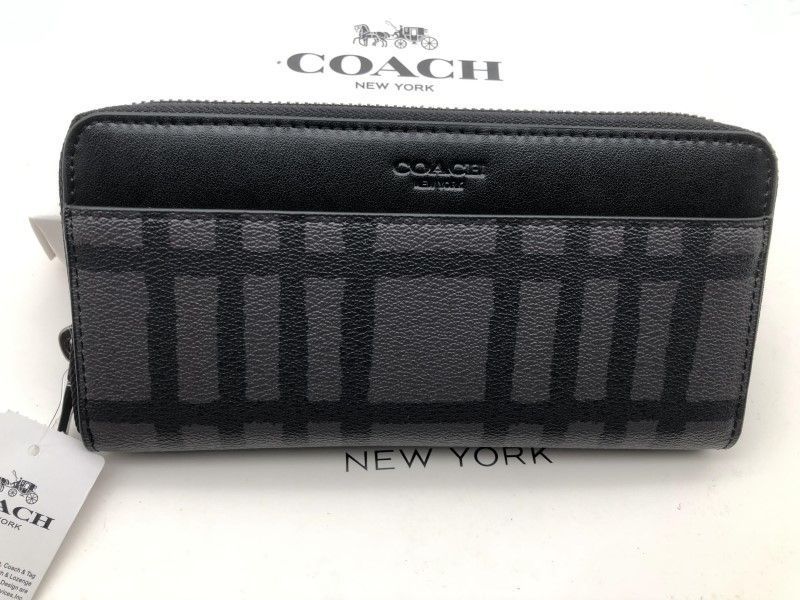 コーチ COACH 長財布 財布 シグネチャー アコーディオンラウンドジップウォレット新品 F22533 m198