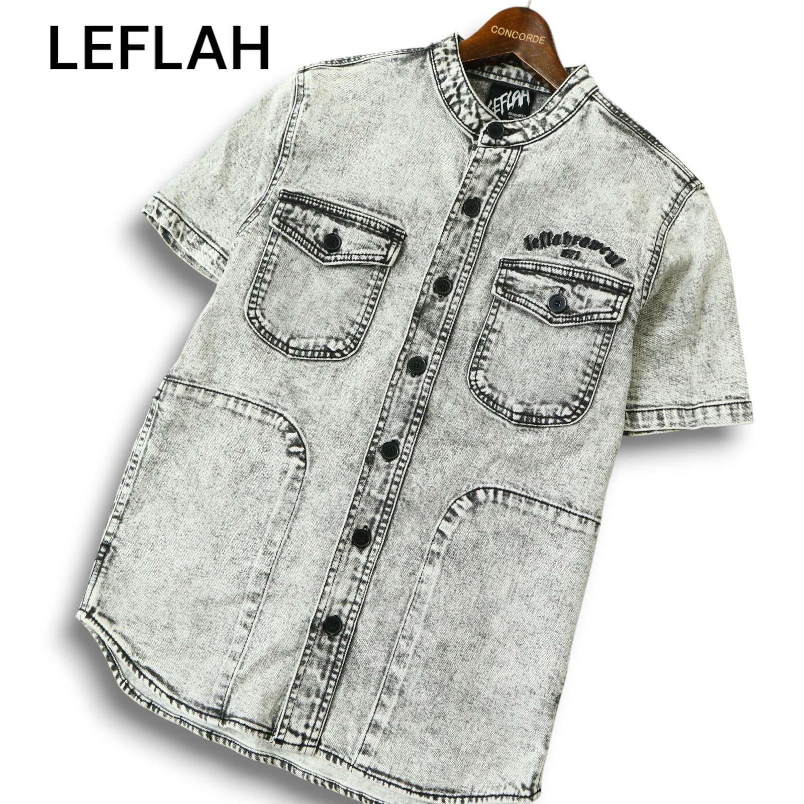 LEFLAH レフラー 春夏 ケミカルウォッシュ加工☆ 半袖 バンド