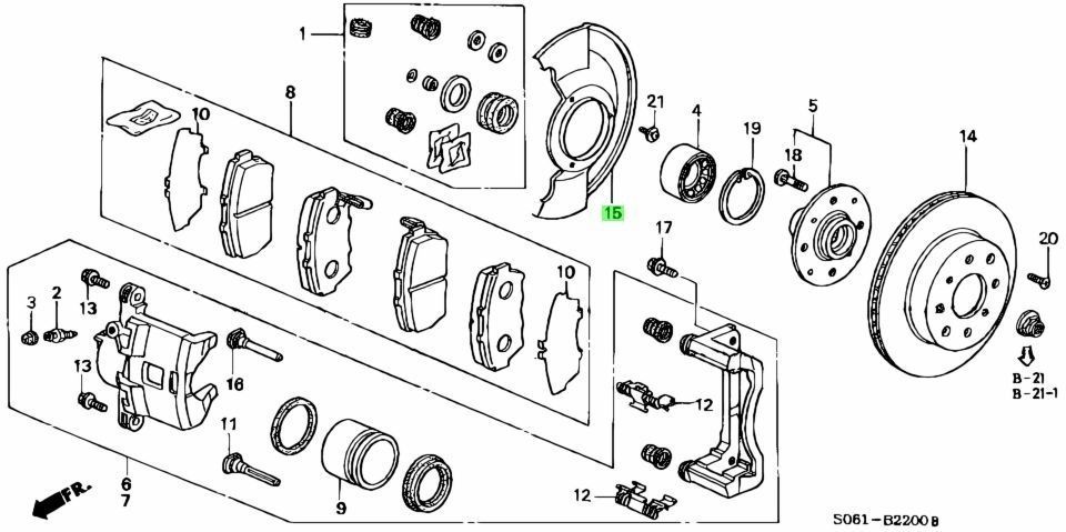 ホンダ純正 EF9 シビック EF CR-X CRX フロント ブレーキスプラッシュガード 左右 JDM HONDA CIVIC Genuine Front Brake Splash Guard