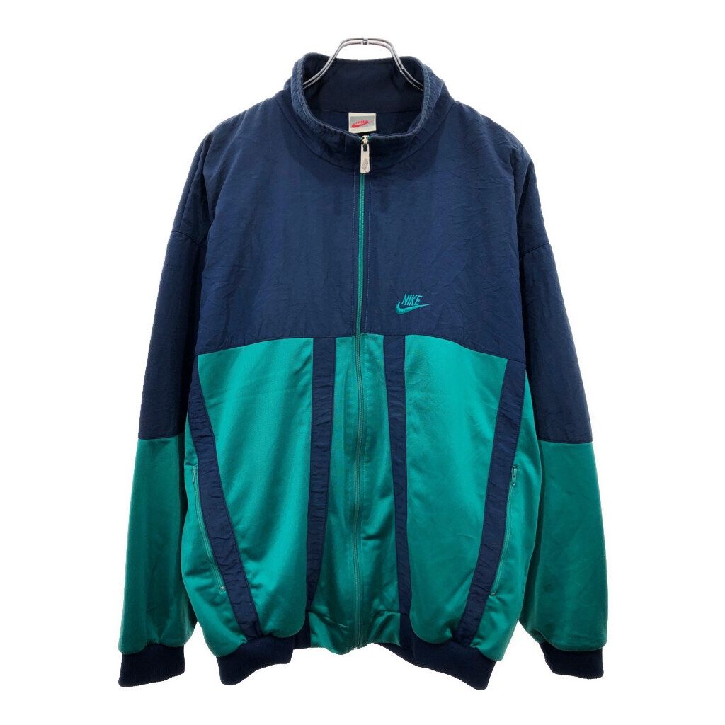 90年代 NIKE ナイキ トラックジャケット バイ エメラルドグリーン メンズ XL 古着 U5249