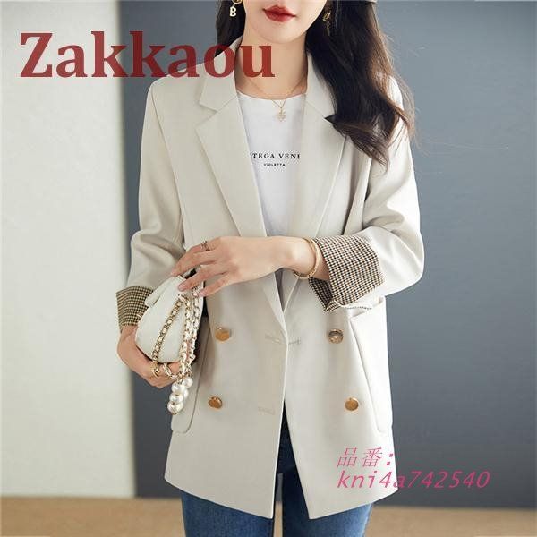 送料無料! テーラードジャケット レディース レギュラー ミドル丈 春 秋 アウター 大人 きれいめ ビジネス オフィス OL トップス 通勤 ゆったり kni4a742540 廃番