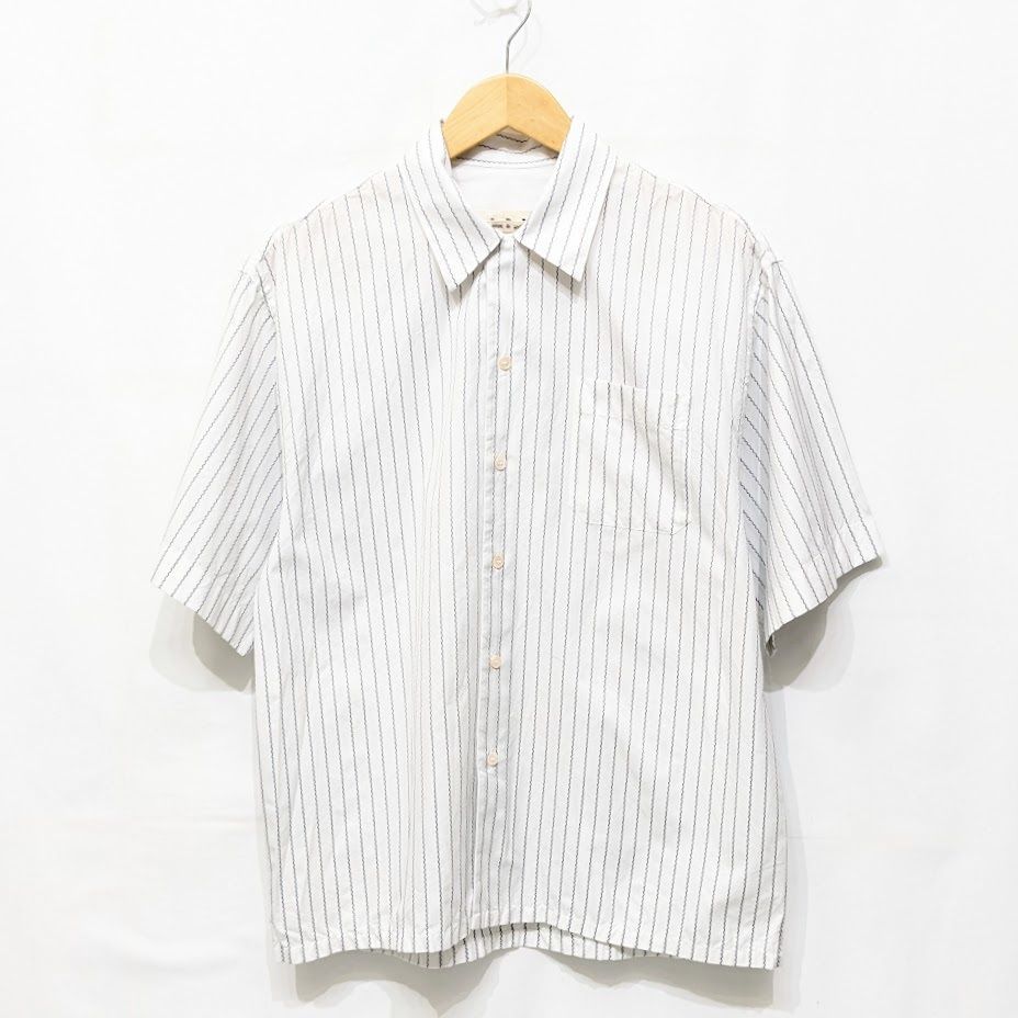 MARNI マルニ 20SS oversize shirt 半袖シャツ ホワイト ストライプ CUMU0054A0 S52711 - メルカリ