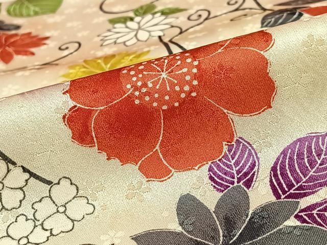 平和屋着物□上質な小紋 舞花文 正絹 逸品 AAAY3476mf