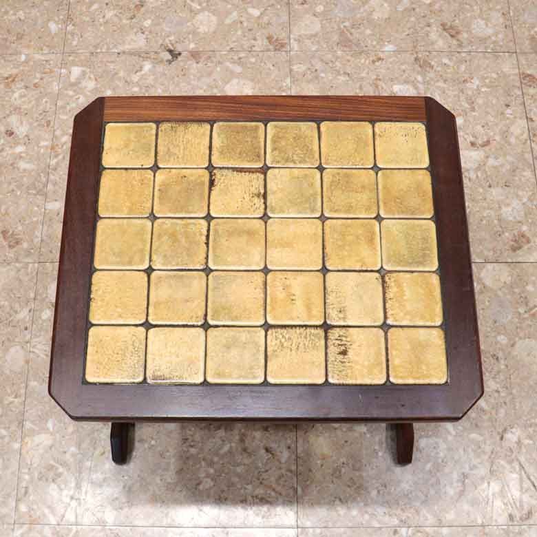 ネストテーブル タイルトップ ローテーブルセット ヴィンテージ
