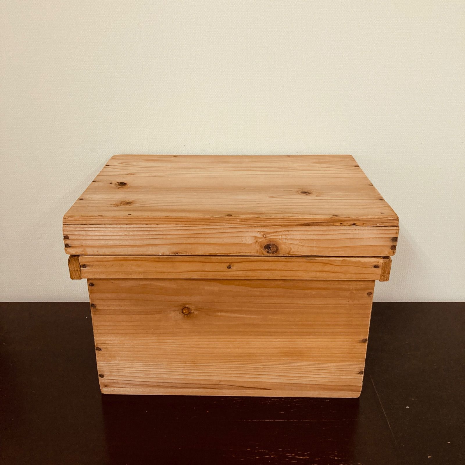 昭和レトロ　茶箱　中サイズ 昭和レトロ 古い茶箱 〜 収納箱 木箱 コンテナ - メルカリ