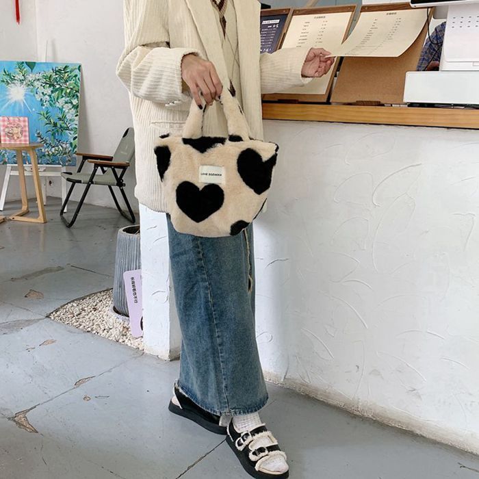 トートバッグ 未使用 レディース ファーバッグ ふわふわ もこもこ ミニ