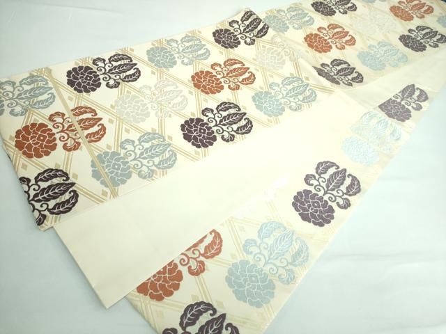 平和屋本店□極上 俵屋 人間国宝 喜多川平朗 有職織物 六通柄袋帯 唐織  