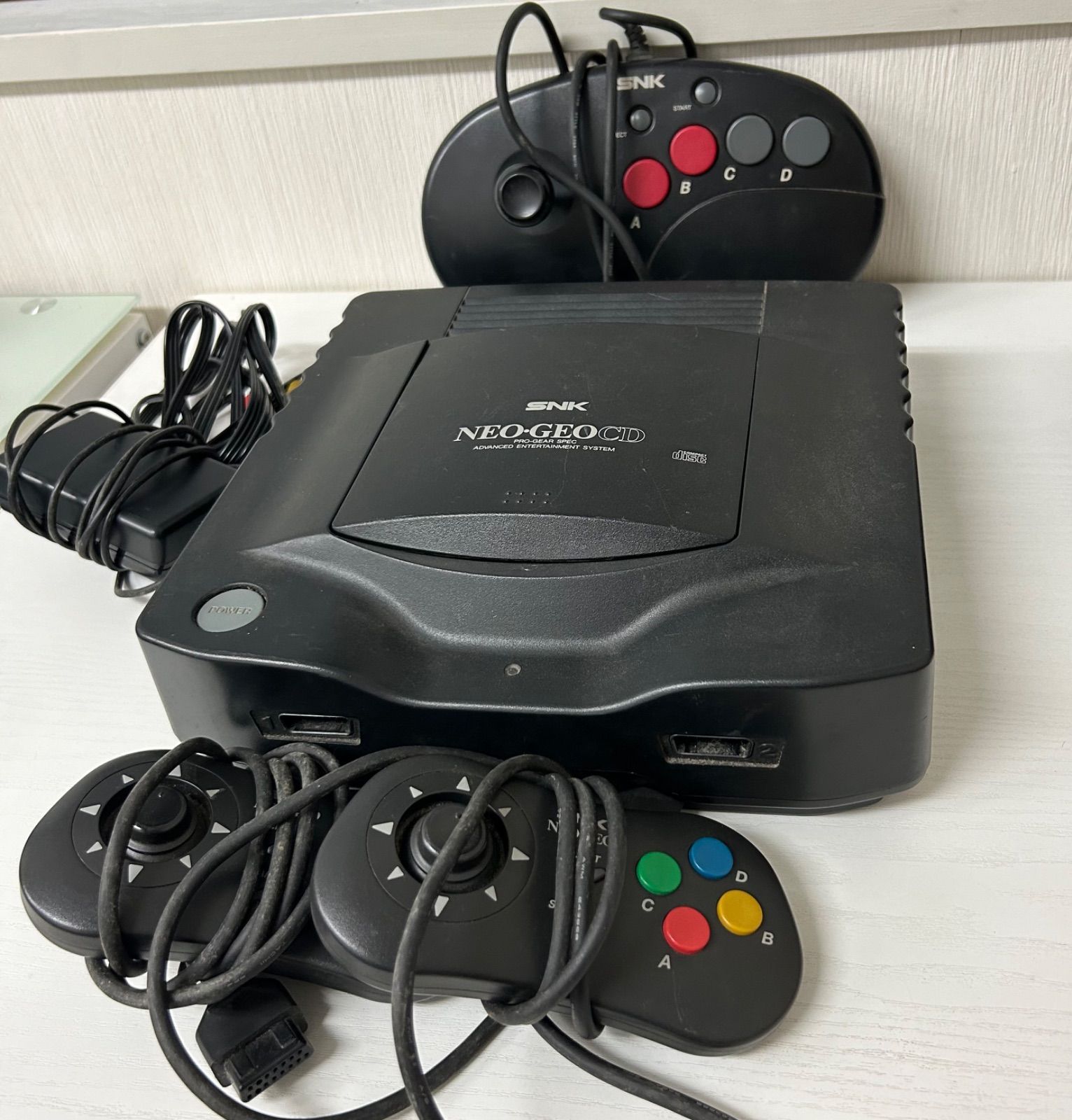 現状品 SNK NEO-GEO CD 本体 アケコン付き