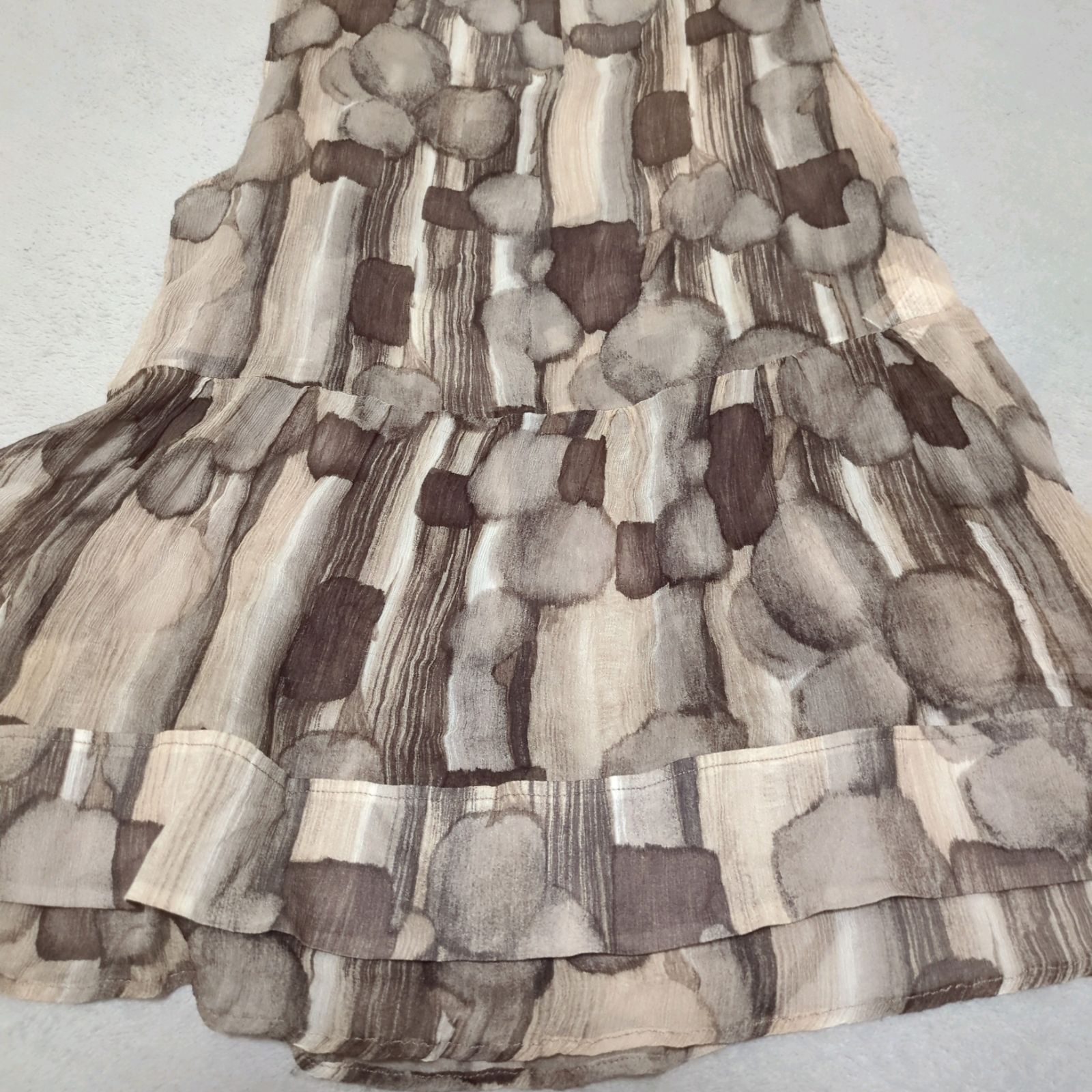 シルク❤【マルニ】MARNI（42）ブラウス ノースリーブ 総柄 シアー 