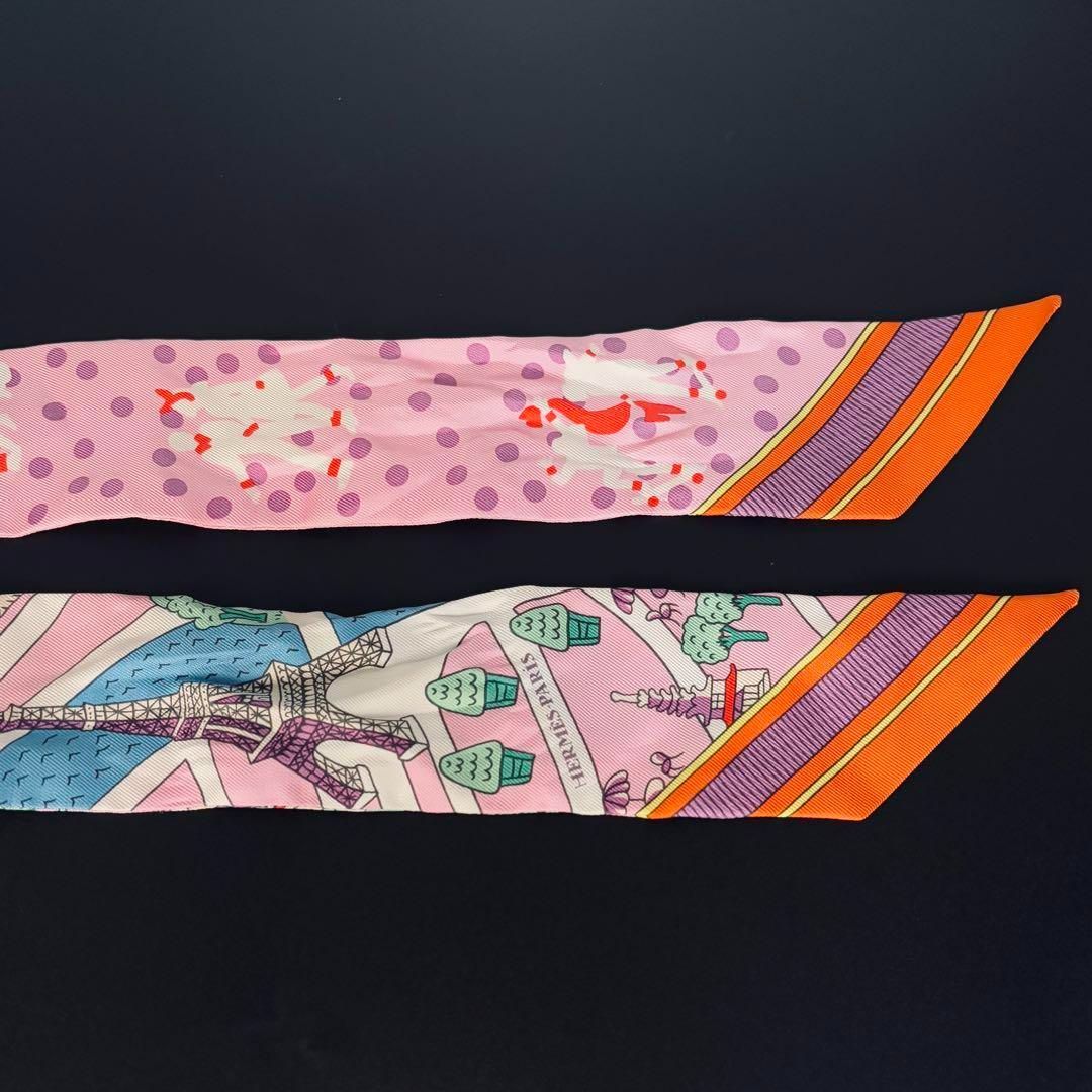 美品 エルメス ツイリー スカーフ 新パリの恋人たち シルク エッフェル塔 美品 エルメス HERMES ツイリー スカーフ 新パリの恋人たち