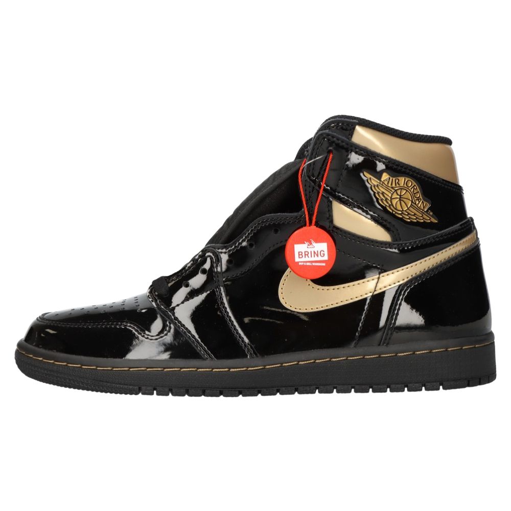 NIKE (ナイキ) AIR JORDAN1 RETRO HIGH OG BLACK-METALIC GOLD 555088