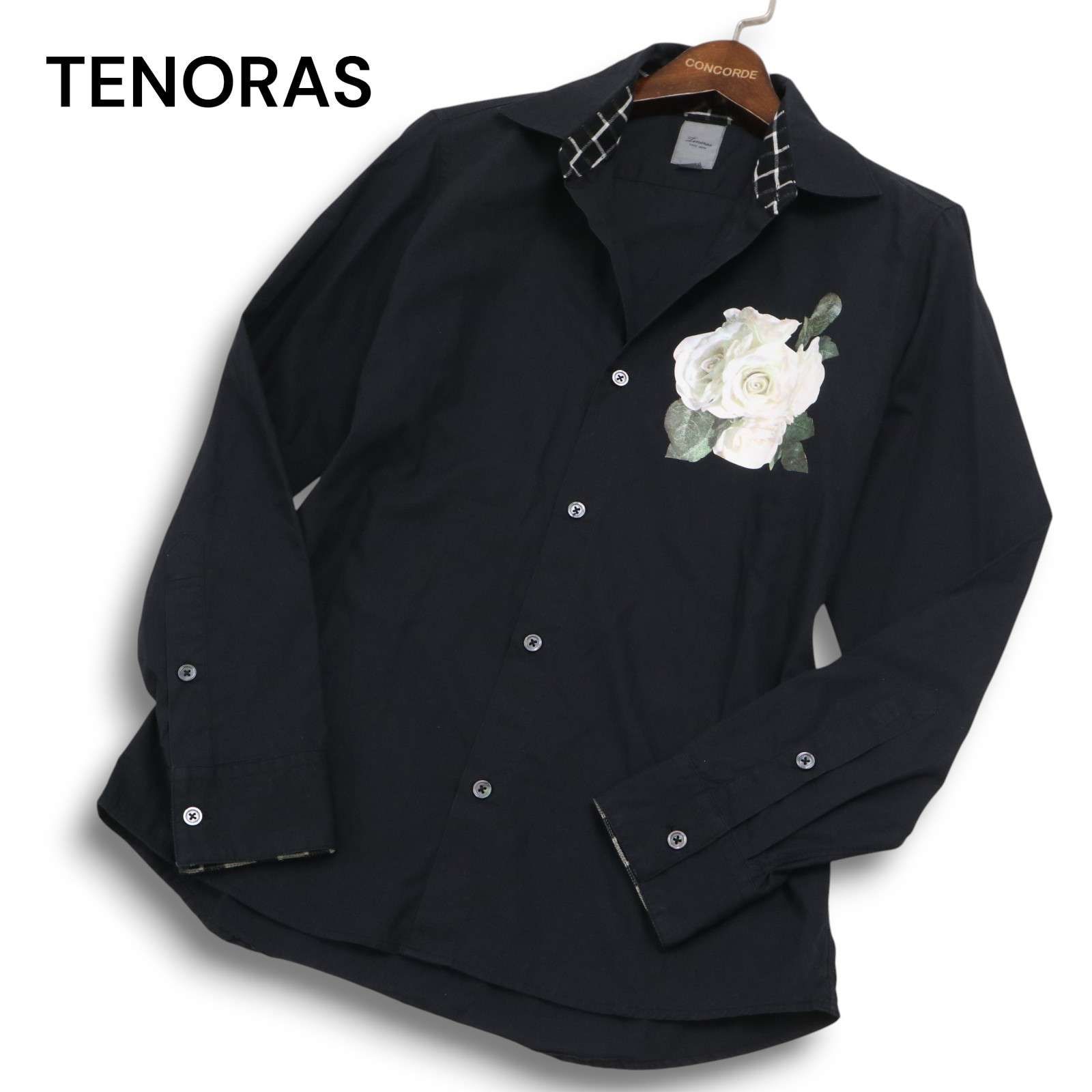 美品】TENORAS メンズティノラス 通年☆ 薔薇 ローズ プリント