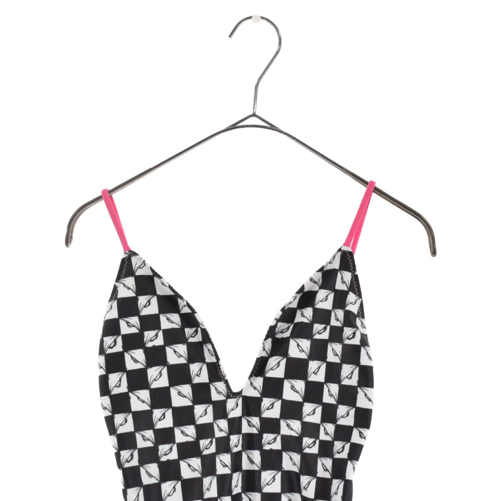 12センチ首紐CHROME HEARTS クロムハーツ 99 EYE PRINT SWIMWEAR TOP & BOTTOM 99アイ スイムウェア ビキニ 水着 レディース ホワイト/ブラック/ピンク