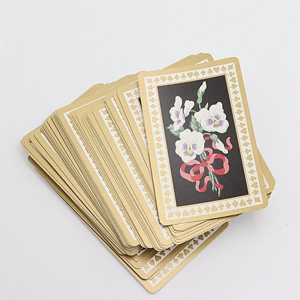 箱付 良品 ティファニー トランプ ブルー/レッドリボン 花束 KTR