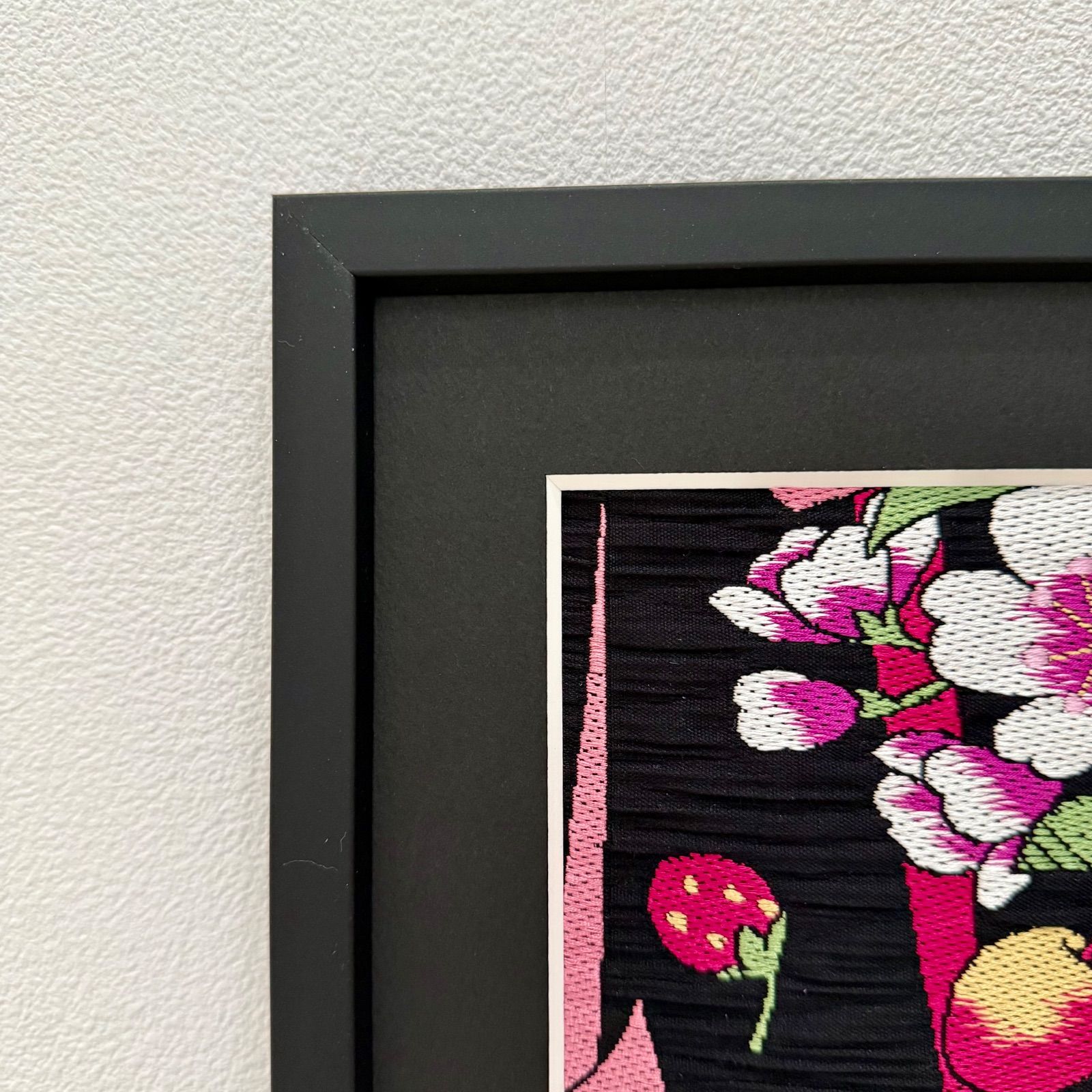 京都帯屋さん フレーム入りシルク織物アート