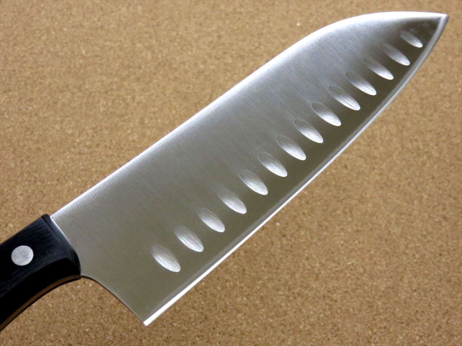 関の刃物 サーモン三徳包丁 170mm モリブデン ディンプル 両刃 万能包丁