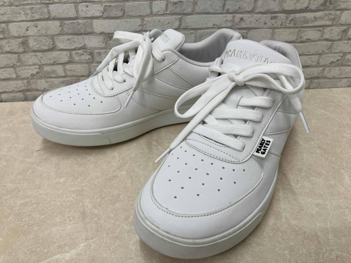 PEARLY GATES パーリーゲイツ 053-1992303 ローカット ゴルフシューズ ホワイト系 メンズ