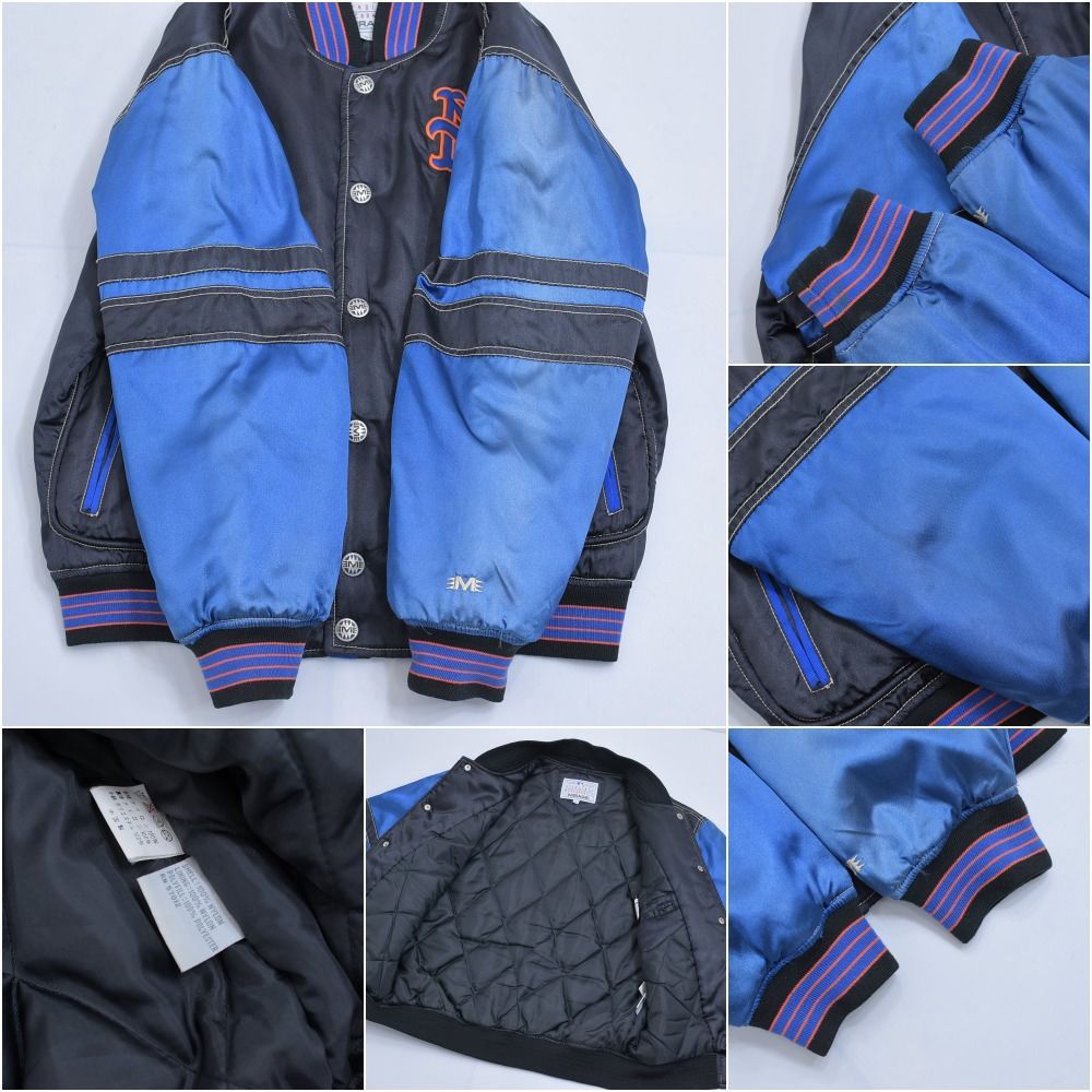 90s MIRAGE ミラージュ MLB ニューヨークメッツ ナイロンサテン