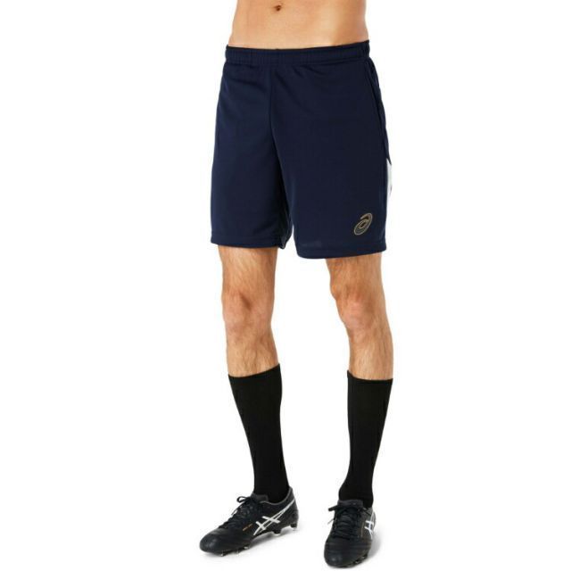 asics アシックス MID DRY PRACTICE 1/2 PANT ミッドナイト 5XL 2101A222 405 | スポーツ スポーツウェア サッカー フットサル ドライプラクティスパンツ ハーパン 半ズボン クイックマジック メンズ フィ