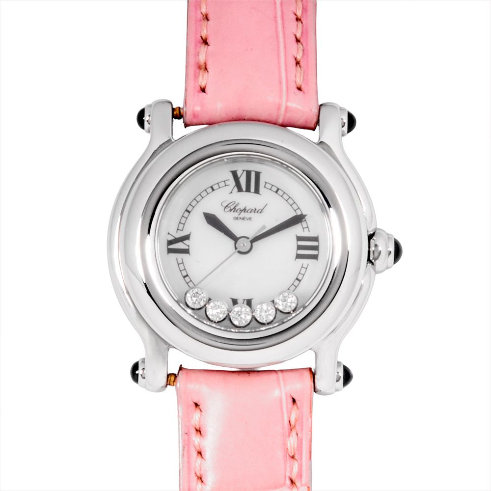 ショパール Chopard 27|8245 ハッピースポーツ 腕時計 シェル文字盤 SS 5Pダイヤ レディース