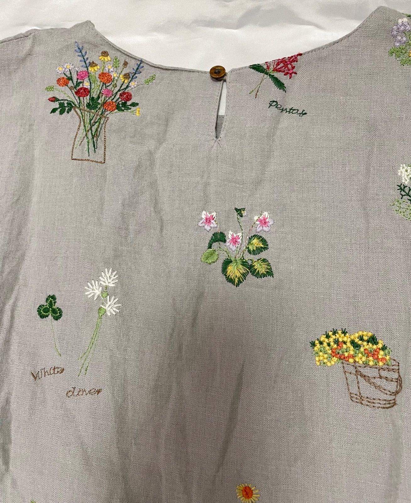 新品　noa-ge　花刺繍ワンピース 新品 noa-ge 花刺繍ワンピース - メルカリ