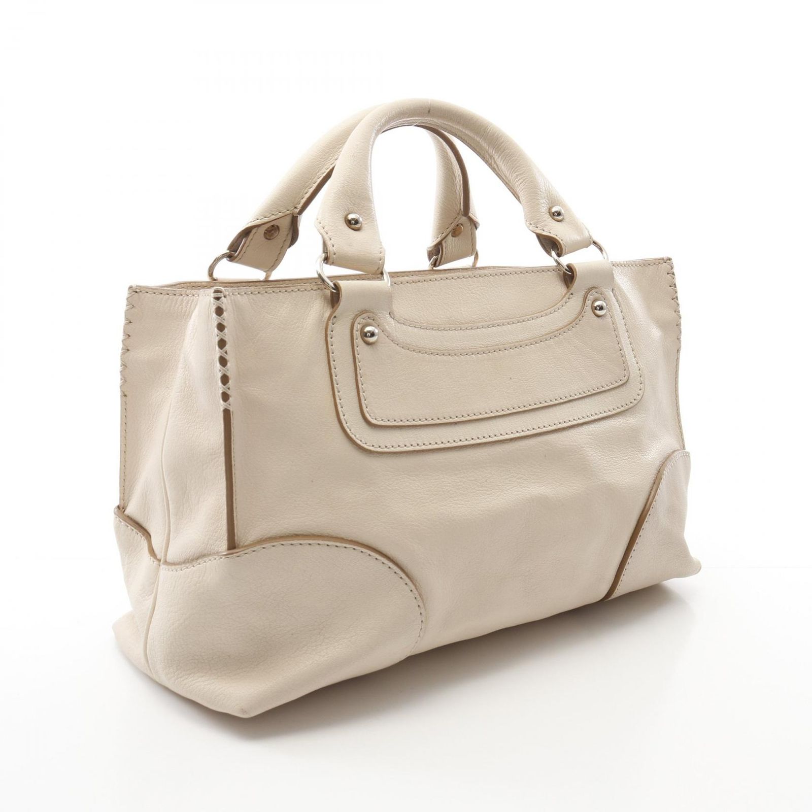 ◾️CELINE ハンドバッグ　セリーヌ ブギーバッグ CELINE】セリーヌ ブギーバッグ キャメル レザー ハンドバッグ