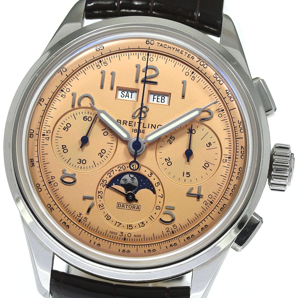 ブライトリング BREITLING AB2510 プレミエ B25 ダトラ 42 トリプルカレンダー クロノグラフ 自動巻き メンズ良品箱・保証書付き_765996
