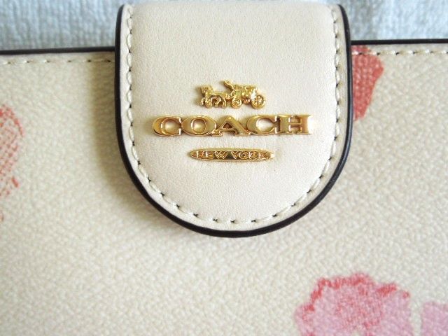 COACH コーチ 二つ折り財布 フローラルプリント CR792チョークマルチ COACH コーチ]財布 二つ折り財布 フローラルプリント CR792 IMCAH